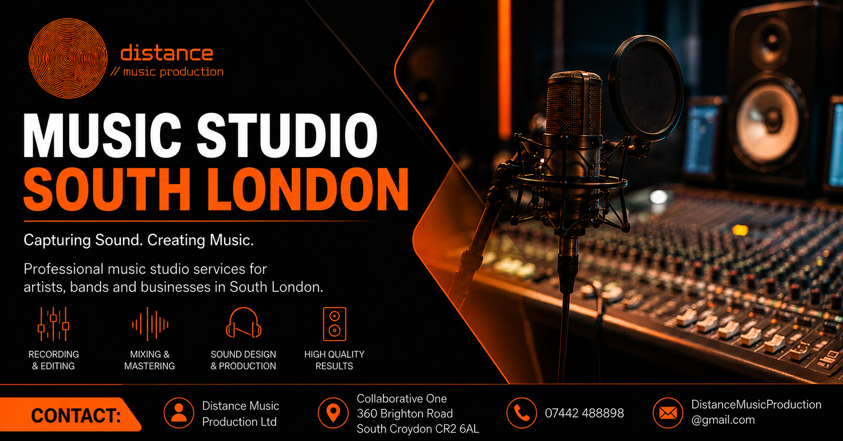 Music studio South London